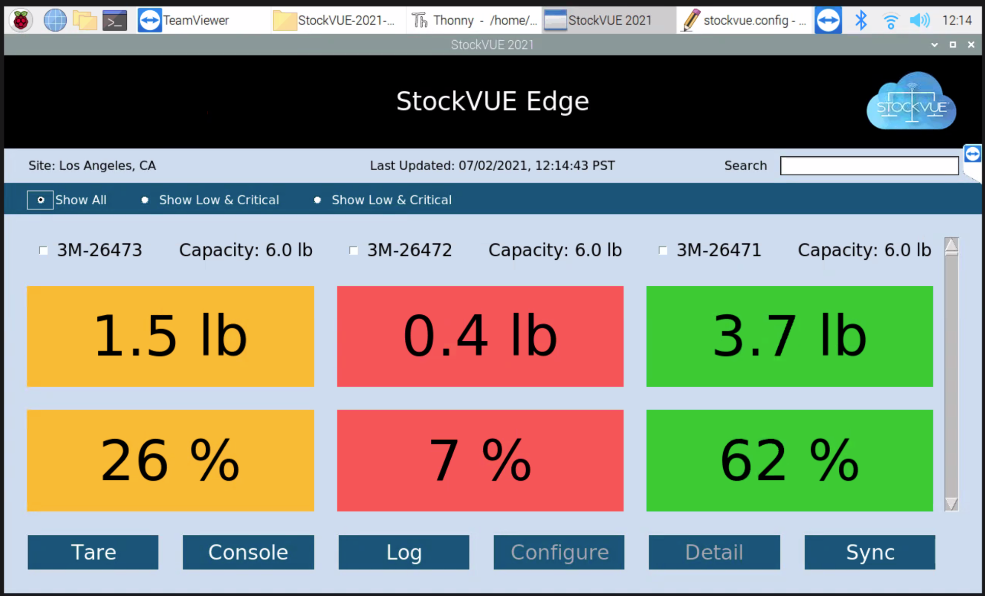 StockVUE for Monitoring Gas and Liquid Levels